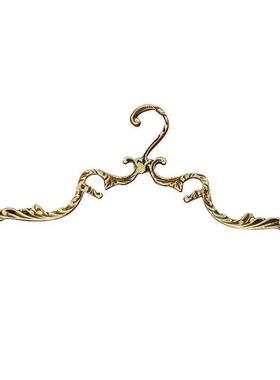 复古宫廷风家用衣架酒店卧室衣柜收纳挂架黄铜挂钩晾衣晾衣架