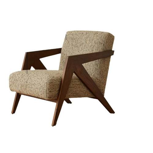 单人沙发椅理查德法式中古风客厅阳台休闲椅子实木设计师沙发单椅