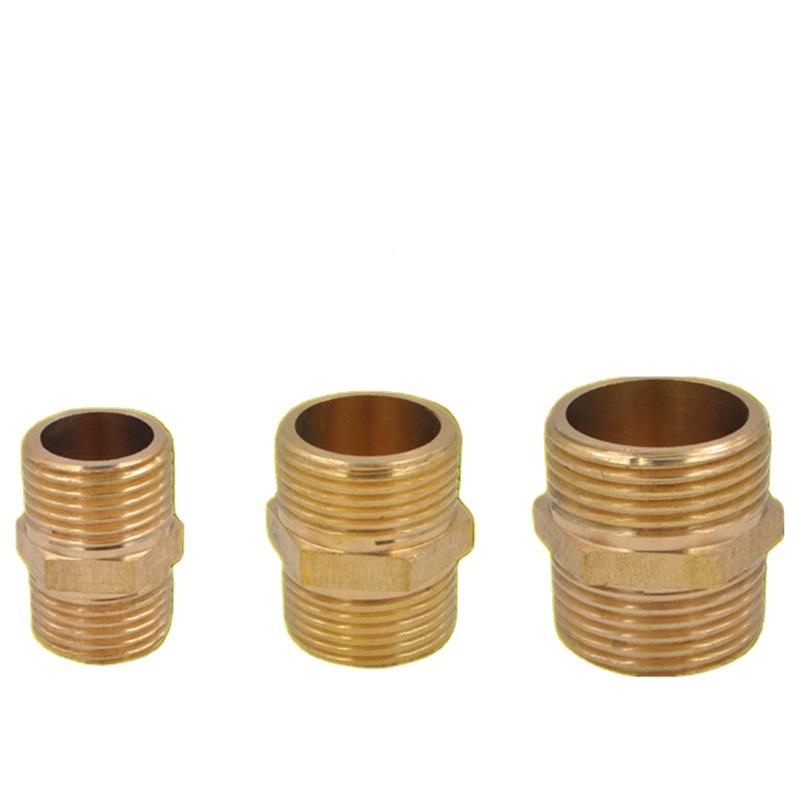 源头变工厂不锈钢丝46分对丝对1寸黄铜加长加厚双外丝分径接头