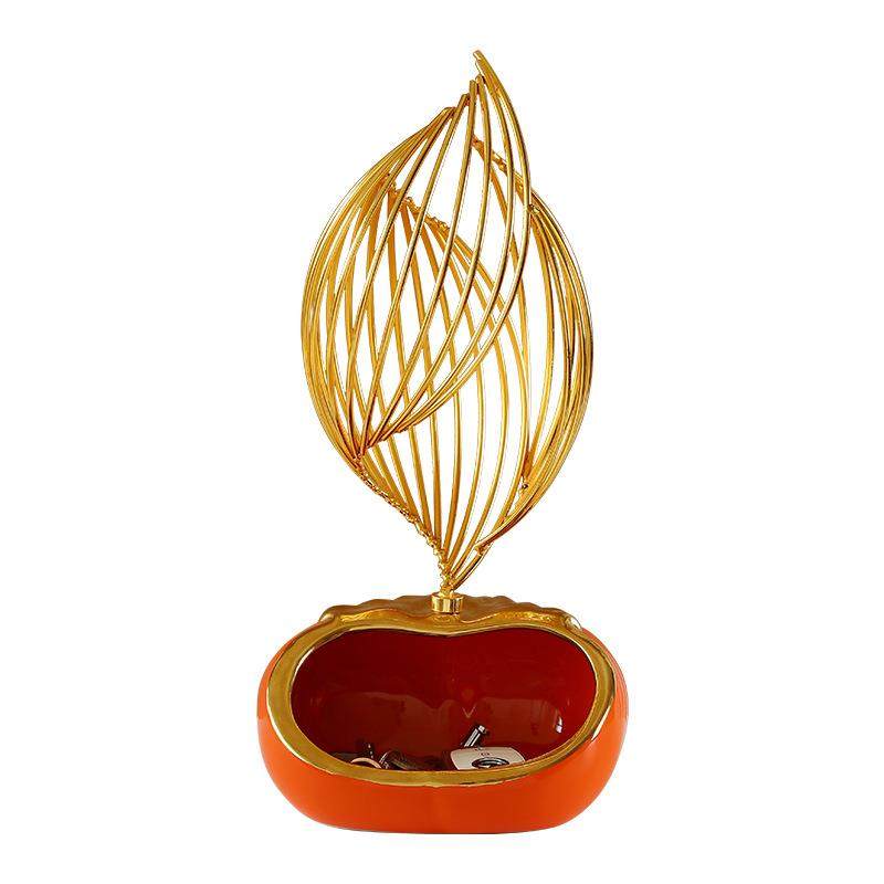 北欧创意轻奢装饰收纳摆件玄关客厅桌面酒柜家居装饰品柿,橡塑材料及制品,工业陶瓷,淘宝优惠券,粉丝福利购,淘宝优惠卷