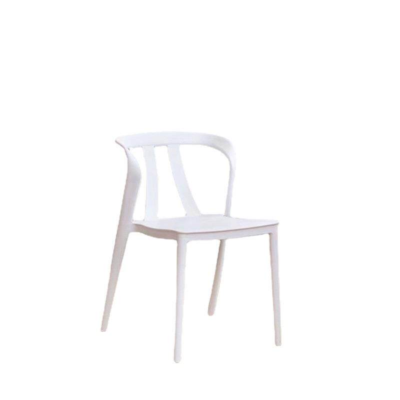 北欧塑料椅子家用加厚餐椅可叠放简约靠背凳子阳台庭院网红餐桌椅