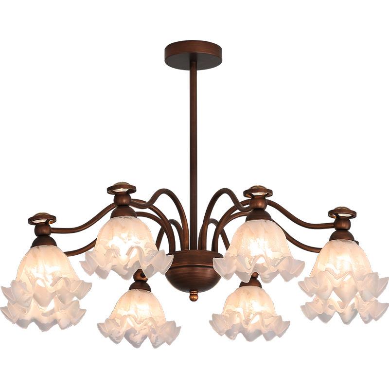 法式古客厅吊灯古中风复法式兰铃56616花星餐空厅灯美式浪漫卧室