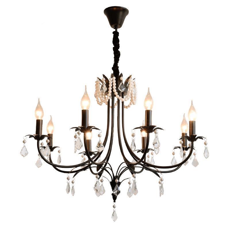 美式村水晶灯意具客厅吊灯餐906厅简乡约创铁艺北欧复古简欧蜡烛