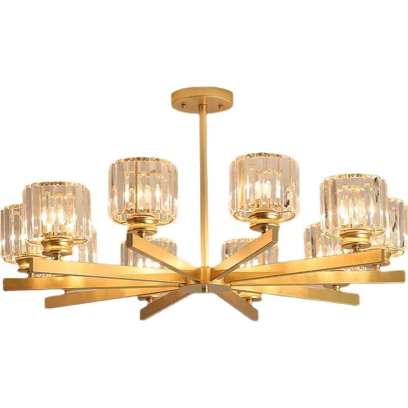 简欧美式墅水23614晶客厅餐厅吊灯酒房店别样板房尚大气卧室书时