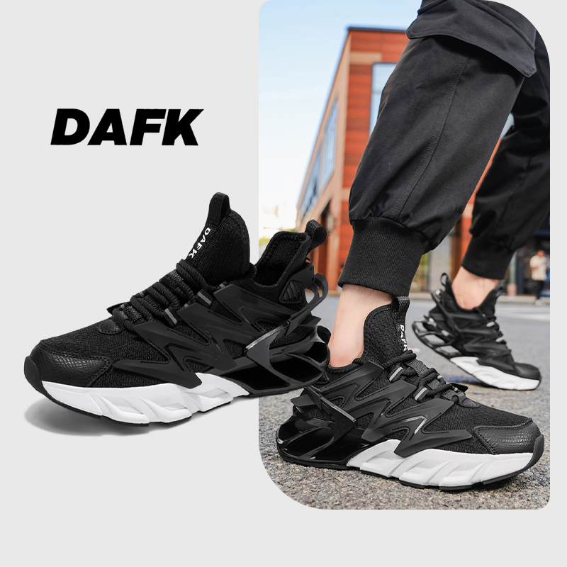 DAFK/刀锋男鞋秋季2025新款网面增高透气运动鞋减震软底休闲潮鞋