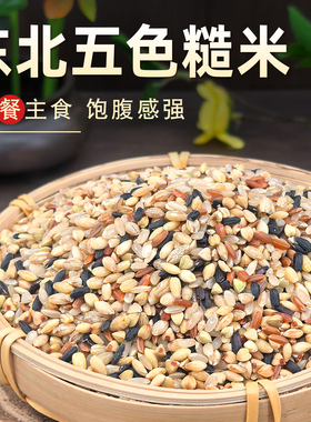 五色糙米2.5kg东北杂粮糙米饭黑米红米燕麦均衡搭配5斤粗粮五谷
