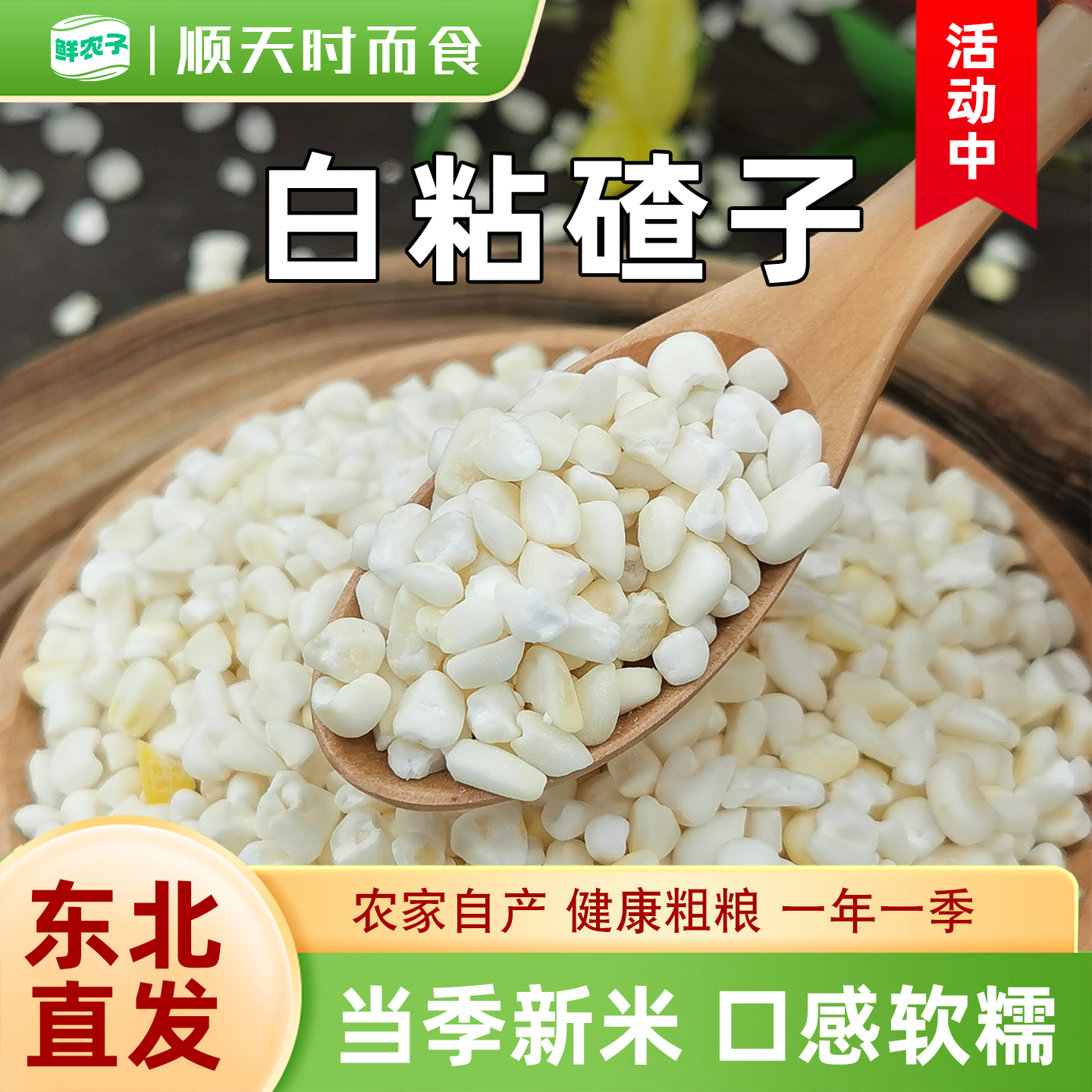 东北白粘碴子农家自产新货粗粮玉米粒渣大碴子糁煲粥五谷杂粮1斤
