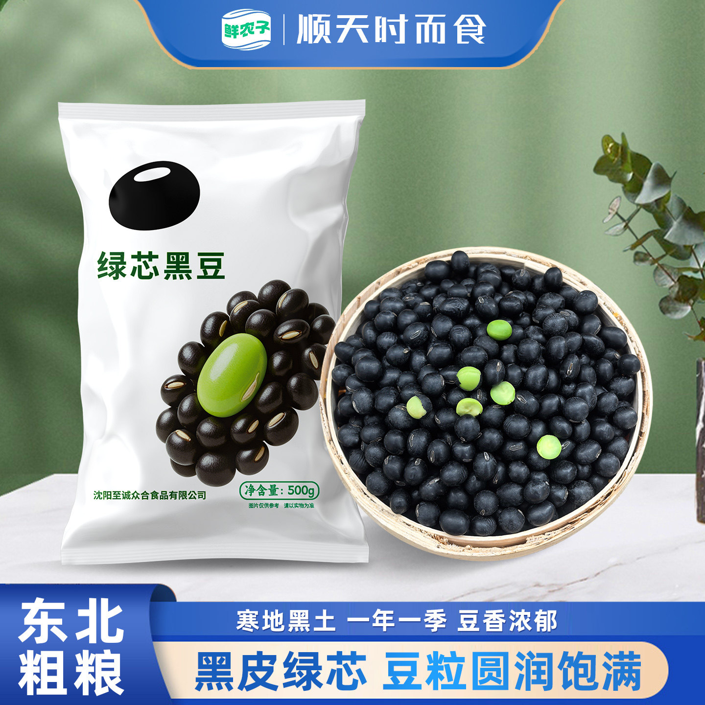 东北绿芯黑豆农家自产青仁黑豆打豆浆煮粥五谷杂粮粗粮