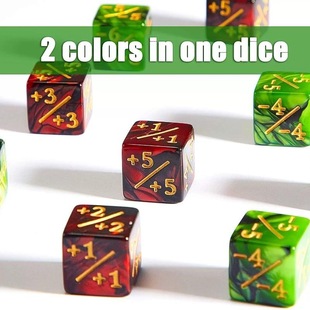 16mm 6边骰子计数器+1/-1个骰子计数骰子MTG Magic万智牌游戏骰子