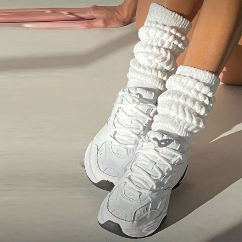 Slouch Socks Thick Thermal Knee High Socks Women Knit Style