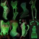 Sexy Out Erotic Fantasias Glowing Hollow Mesh Fishnet