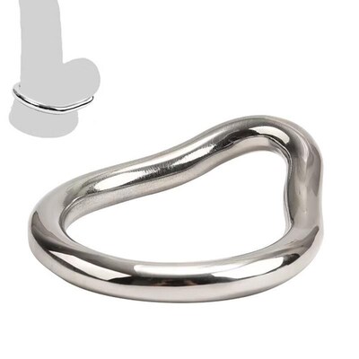 Stainless Steel Penis Lock Cock Ring Set Man Metal Small Lar