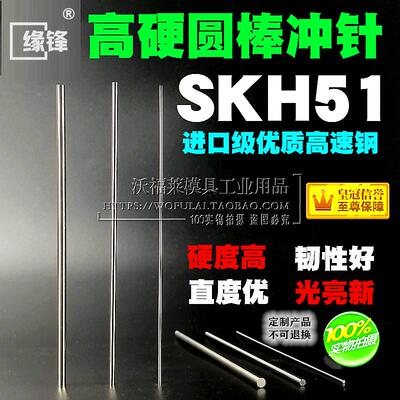 2.90 2.91 2.92 2.93 2.94 SKH51进口级冲针直棒冲头高速钢高硬轴