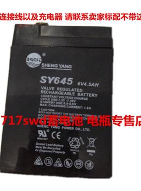 SHENGYANG晟阳蓄电池 SY645 6V4.5AH玩具车 童车 电子称用电瓶