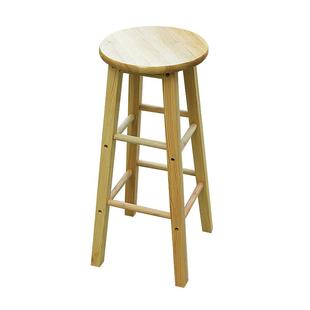 实木吧台椅高脚凳现代简约圆凳子靠背家用酒吧板凳梯凳拍照奶茶店