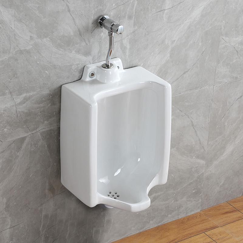 陶瓷挂墙小便斗手按一体式小便器卫生间小便池尿斗农村改造工程