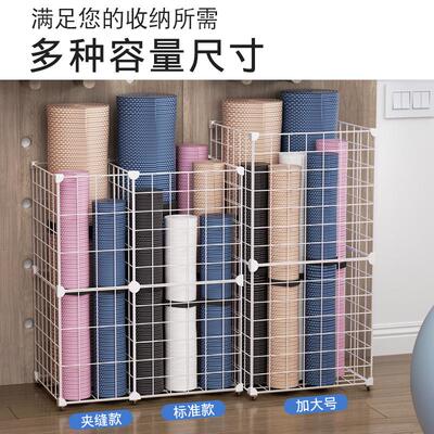瑜伽垫收纳架带轮家用运动健身器材收纳筐收纳篮工具置物整理神器