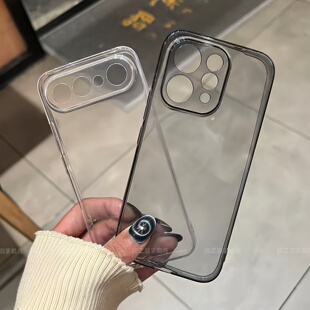 适用vivos50promini手机壳新款x300超薄透明软壳s50精孔镜头s30透黑硅胶s20rpo全包防摔x200pro保护套男女款