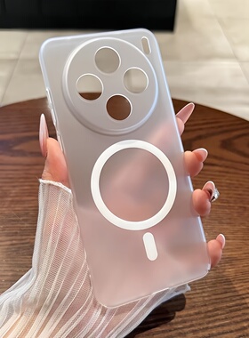 适用vivox300手机壳新款冰雾磁吸硬壳x200pro透明磨砂x100Ultra全包防摔保护套s50高级感s30promini男女爆款