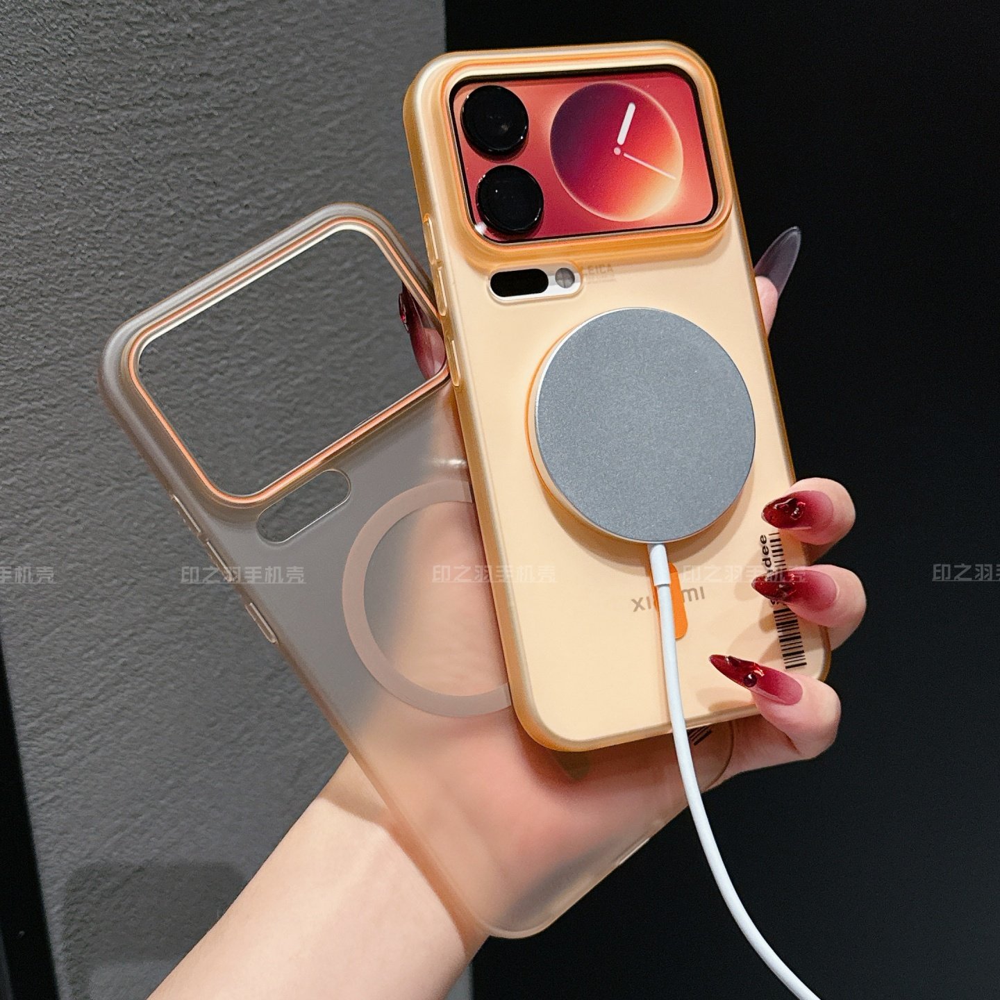 高级感柔砂PC用小米17promax手机壳新款17ultra半透明磁吸超薄硬壳15spro磨砂防指纹k90promax全包防摔保护套