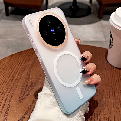 半透明渐变磨砂硬壳适用vivox300