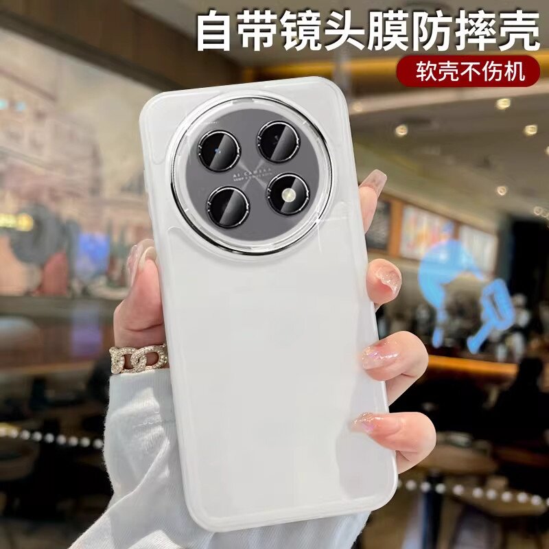 适用华为畅享90promax自带镜头膜手机壳新款hw畅享90plus透明硅胶软壳p90全包防摔保护套mate80promax男女款