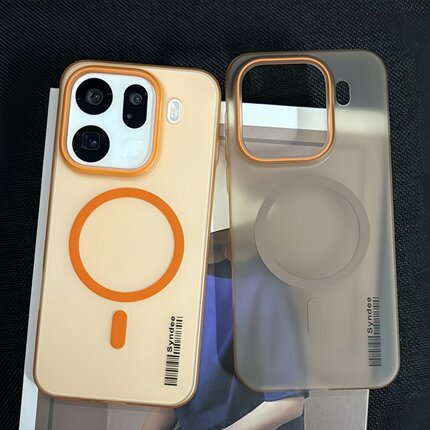 星宇橙柔纱高级感适用oppofindx9手机壳新款x9pro磁吸x8s肤感磨砂硬壳x7Ultra全包防摔保护套Reno14透色女款