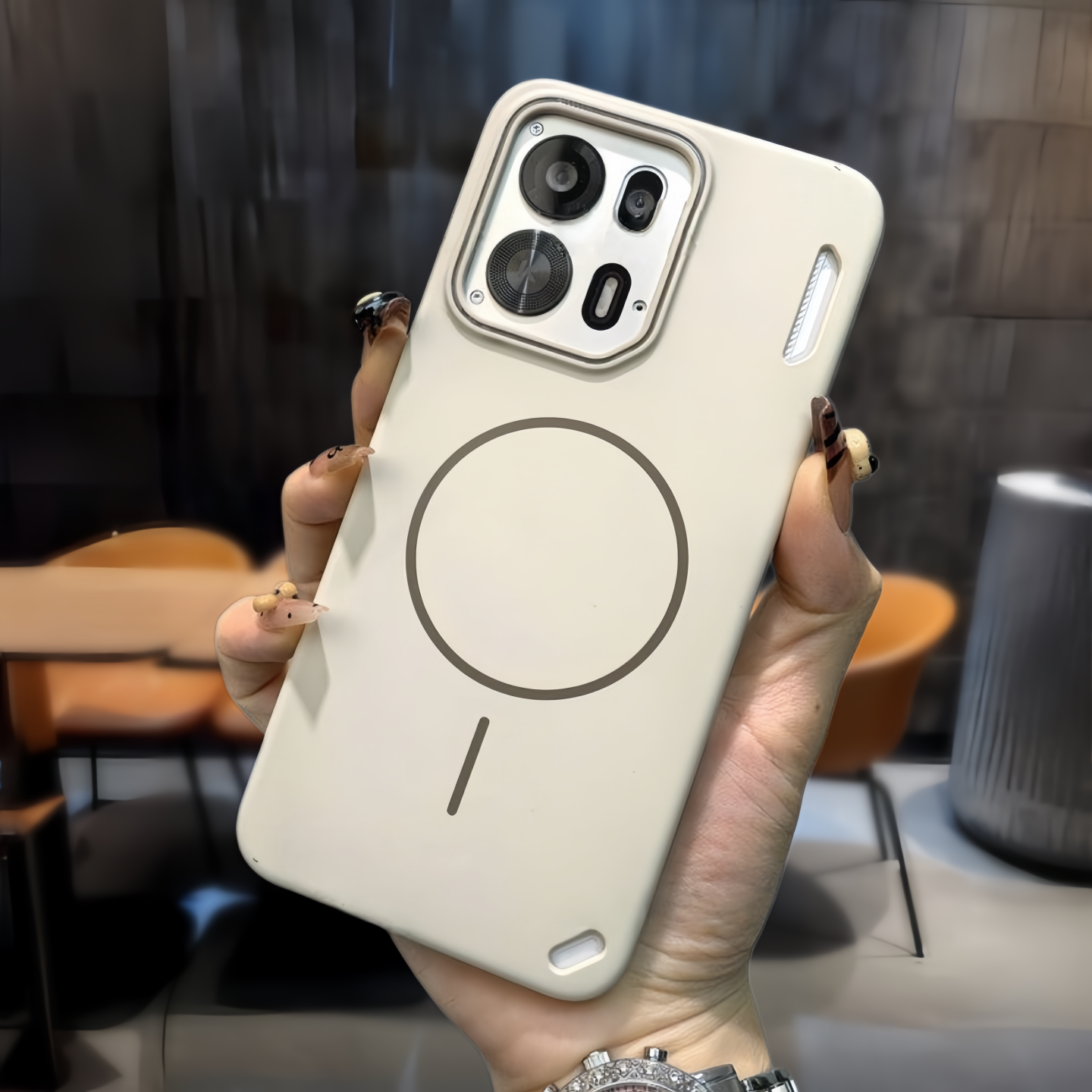 适用oppok15pro磨砂磁吸超薄外壳