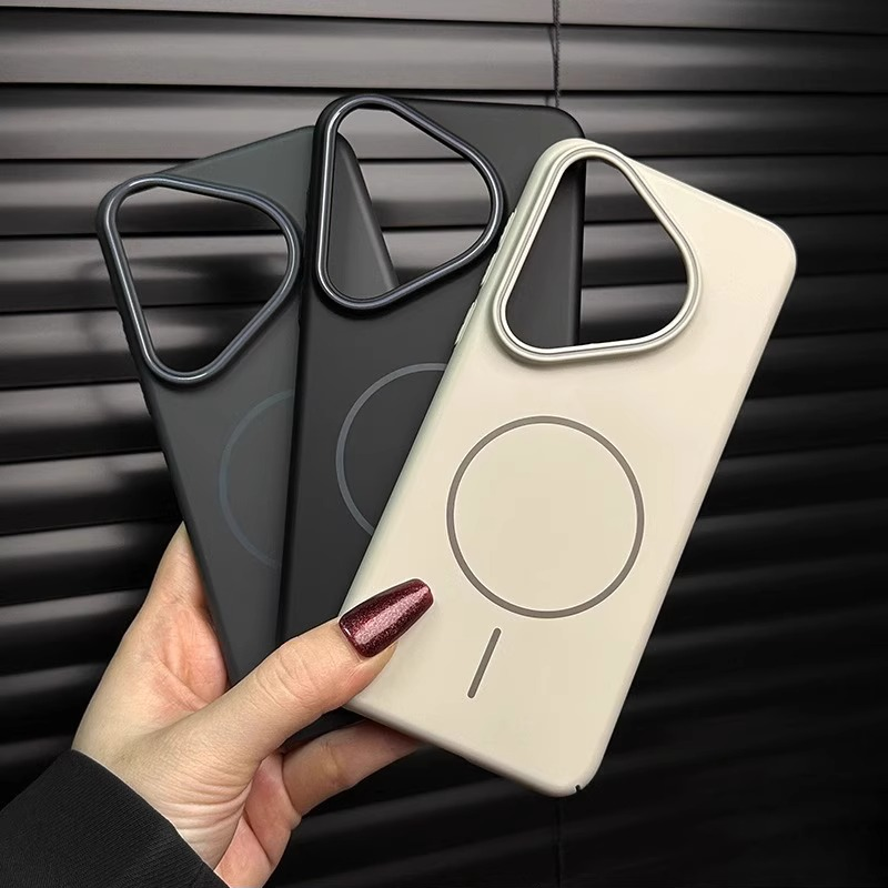 高级感岩白色Magsafe磁吸无线充电适用华为Pura80Ultra手机壳p80pro+肤感微磨砂华为P70亚克力P60硬P50保护套