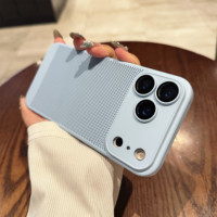 适用苹果17promax手机壳蜂窝网孔散热iphone17e新款16pro超薄透气网壳15带镜头膜14全包防摔保护套13男女硬壳