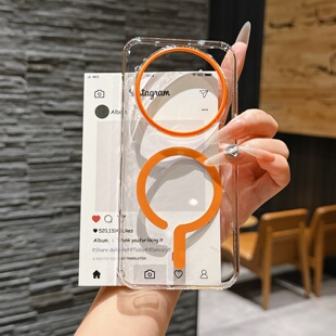 强力问号磁吸适用荣耀magic8手机壳新款魔术8pro超薄透明硬壳mg7高级感honor400全包防摔保护套300高透不易黄