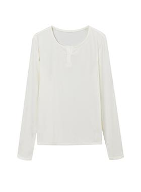 【山羊绒+莫代尔】半开襟打底百搭修身长袖上衣ZCA3072