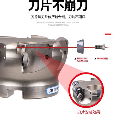 速发数控铣铣盘加硬白色12045片加工中心R6开粗KR刀圆鼻面刀刀盘