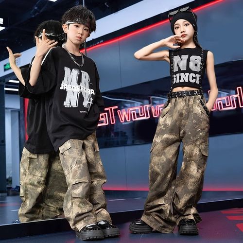 速发街舞服装男孩hi少hop酷帅潮季孩爵士舞套装夏服p儿演出服