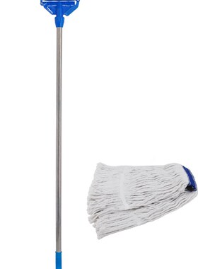 速发4Y墩布拖把棉纱老式传统拧水蜡拖棉地拖布可拆卸夹头懒人蜡拖