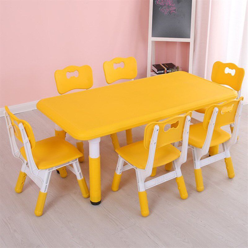 速发幼儿园桌椅儿童桌家升课桌宝宝塑料桌用降小长方桌桌椅子套装