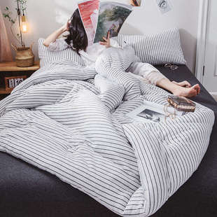 全棉针织棉秋冬被子天竺棉加厚保暖被芯纯棉单双人柔软春秋被夏被