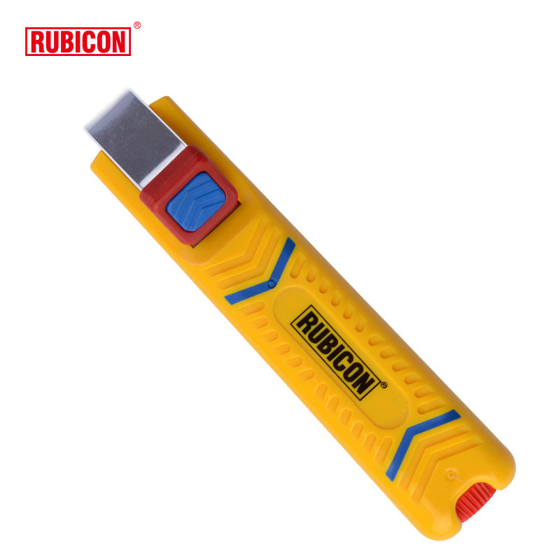 Rubicon日本罗宾汉电缆脱皮器电线扒皮器电工剥皮刀直刃弯刃多用