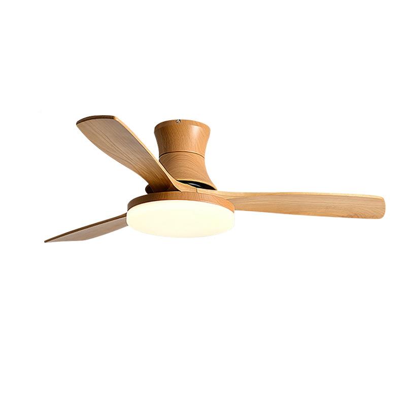 智欧能吊扇灯吸顶家厅用餐风扇灯北简叶约木客厅卧室电扇吊灯