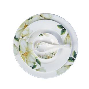 陶瓷碗筷盘碟套装 2856头百合情缘骨瓷餐具家用礼品厂家