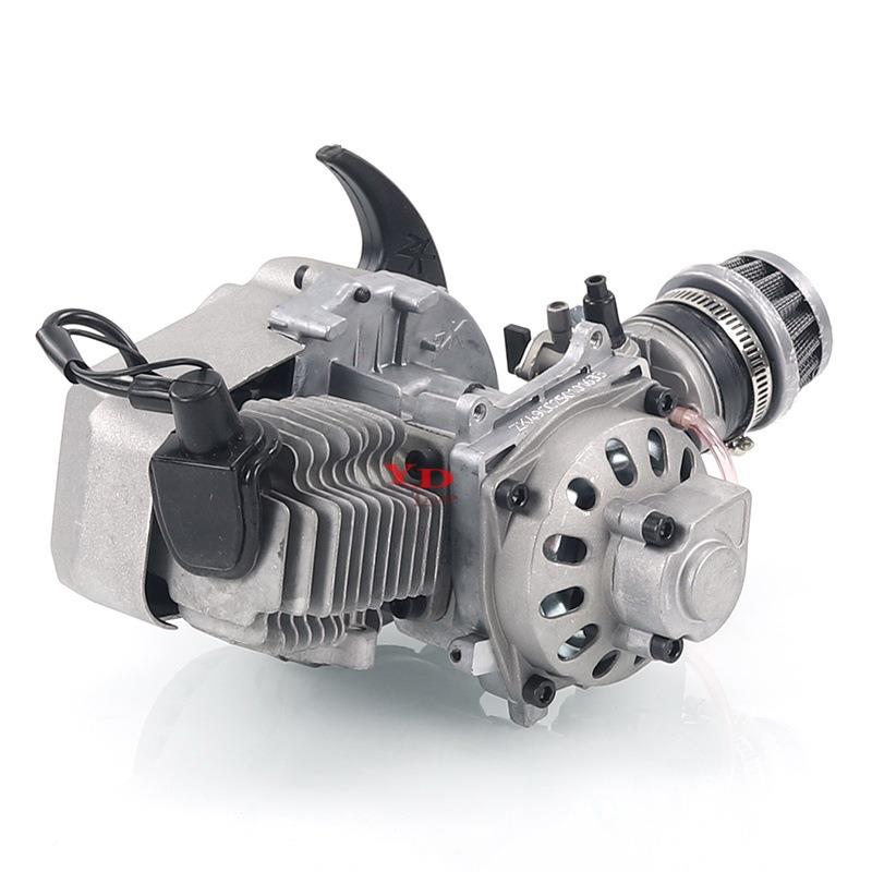 迷49cc你摩托配启件49CC小车跑小越野车摩托车手拉动两冲程汽油发