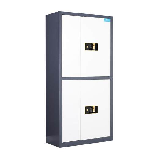 钢制保密柜密码文件柜财务办公室资料柜加厚带锁通双节电子密码柜