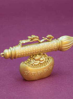 新款元宝大笔进财龙笔家居办公室摆件大笔发财招财工艺品摆件