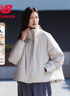 New Balance NB新款冬季女保暖防泼水鸭绒立领外套羽绒服AWJ54312
