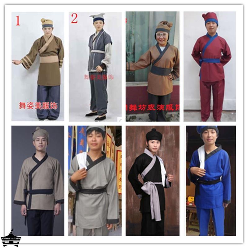 古装男款汉服古代平民百姓商人船夫马夫影视群组舞台演出服戏服