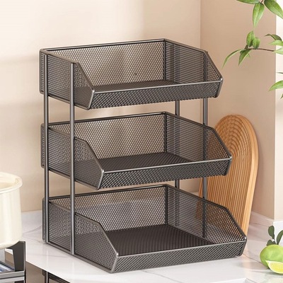 厨房置物架台面专用菜架简易果蔬收纳篮灶台上收纳放菜架家用大全