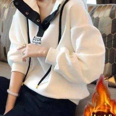 加肥加大码300斤加绒加厚休闲套装女秋冬季显瘦遮肚运动服两件套