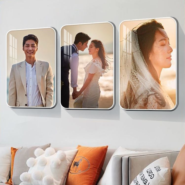 婚纱照相框洗照片放大挂墙宝宝照片全家福影楼来图钉制