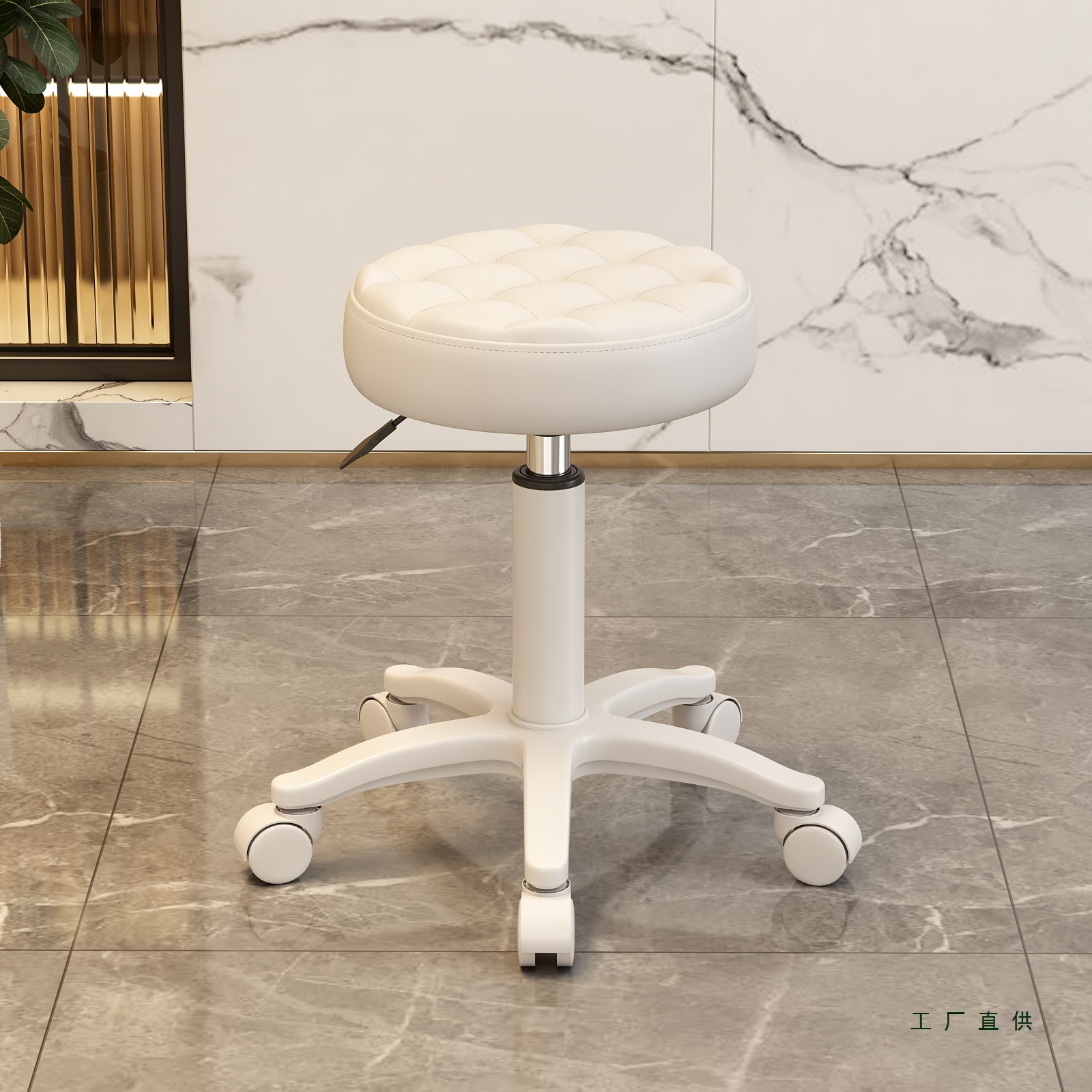 美容凳子升降旋转滑轮美甲化妆椅子美容院美发理发店专用大工凳子