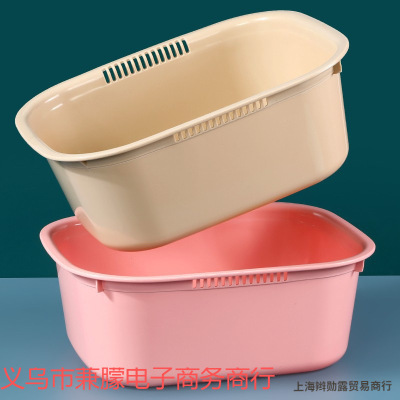 塑料长方形盆加厚超大洗菜盆洗碗厨房洗漱洗脸洗衣加深大号水